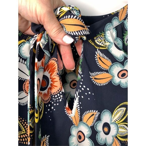 Ann Taylor Loft Women's Tropical Floral Blouse And Pant Set Multicolor Size 0 - Picture 8 of 10